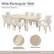 Lotus Bay Sand 100" Extendable Rectangular Wide Dining Table