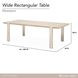 Lotus Bay Sand 100" Extendable Rectangular Wide Dining Table