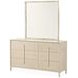 Lotus Bay Sand 6 Drawer Small Dresser with Mirror