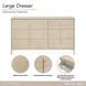 Lotus Bay Sand 6 Drawer Large Dresser