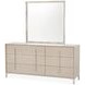 Lotus Bay Sand 6 Drawer Large Dresser with Mirror