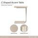 Lotus Bay Sand C-Shaped Rectangular Accent Table