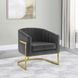 Joey Dark Grey And Gold Accent Chair