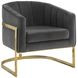 Joey Dark Grey And Gold Accent Chair