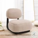 Duffie Camel Faux Fur Armless Accent Chair