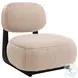 Duffie Camel Faux Fur Armless Accent Chair