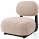 Duffie Camel Faux Fur Armless Accent Chair