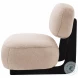 Duffie Camel Faux Fur Armless Accent Chair