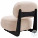 Duffie Camel Faux Fur Armless Accent Chair