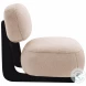 Duffie Camel Faux Fur Armless Accent Chair