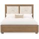 Portrait Sienna Brown King Panel Bed with LED and USB Charging