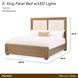 Portrait Sienna Brown King Panel Bed with LED and USB Charging