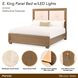 Portrait Sienna Brown King Panel Bed with LED and USB Charging