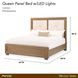 Portrait Sienna Brown Queen Panel Bed with LED and USB Charging