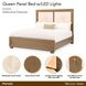 Portrait Sienna Brown Queen Panel Bed with LED and USB Charging