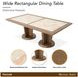 Portrait Sienna Brown 136" Extendable Rectangular Dining Table