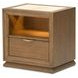 Portrait Sienna Brown 1 Drawer Nightstand with LED