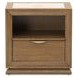 Portrait Sienna Brown 1 Drawer Nightstand with LED