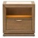 Portrait Sienna Brown 1 Drawer Nightstand with LED