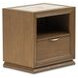 Portrait Sienna Brown 1 Drawer Nightstand with LED