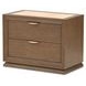 Portrait Sienna Brown 2 Drawer Nightstand with LED
