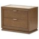 Portrait Sienna Brown 2 Drawer Nightstand with LED