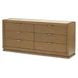 Portrait Sienna Brown 6 Drawer Dresser with LED
