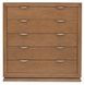 Portrait Sienna Brown 5 Drawer Chest with LED