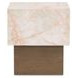 Portrait Sienna Brown and Creamy Peach Square End Table