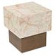Portrait Sienna Brown and Creamy Peach Square End Table