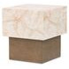 Portrait Sienna Brown and Creamy Peach Square End Table