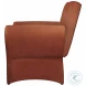 Liana Rust Orange Velvet Roll Arm Accent Chair