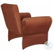 Liana Rust Orange Velvet Roll Arm Accent Chair