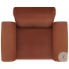 Liana Rust Orange Velvet Roll Arm Accent Chair