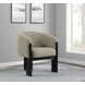Valdez Beige Boucle Barrel Back Accent Chair
