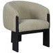 Valdez Beige Boucle Barrel Back Accent Chair