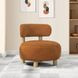 Zonie Orange Boucle Barrel Back Accent Chair