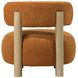 Zonie Orange Boucle Barrel Back Accent Chair