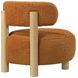 Zonie Orange Boucle Barrel Back Accent Chair