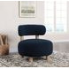 Zonie Blue Boucle Barrel Back Accent Chair