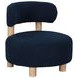 Zonie Blue Boucle Barrel Back Accent Chair