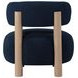 Zonie Blue Boucle Barrel Back Accent Chair