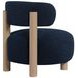 Zonie Blue Boucle Barrel Back Accent Chair
