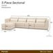 Portrait Toffee 5 Piece Modular Sectional with Pillow
