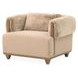 Portrait Toffee Upholstered Accent Chair with Pillow