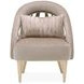 La Rachelle Lustre Upholstered Flame Accent Chair with Pillow