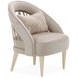 La Rachelle Lustre Upholstered Flame Accent Chair with Pillow