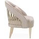 La Rachelle Lustre Upholstered Flame Accent Chair with Pillow