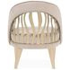 La Rachelle Lustre Upholstered Flame Accent Chair with Pillow