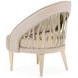 La Rachelle Lustre Upholstered Flame Accent Chair with Pillow